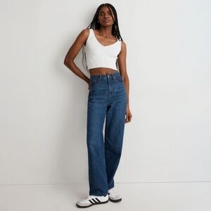 Madewell - Baggy Straight Jeans in Dark Worn Indigo Wash